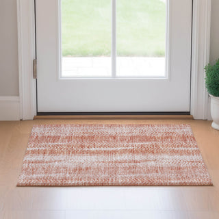 Piper Looms Mayfield Stripes AMF694 Coral Machine Washable Area Rug Scatter Lifestyle Image Feature