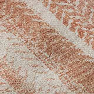 Piper Looms Mayfield Stripes AMF694 Coral Machine Washable Area Rug Swatch Image