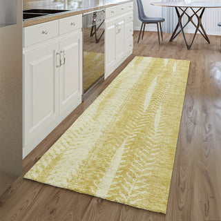 Piper Looms Mayfield Stripes AMF694 Gold Machine Washable Area Rug Runner Lifestyle Image Feature