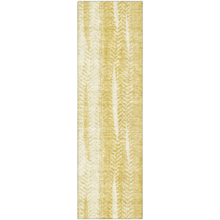 Piper Looms Mayfield Stripes AMF694 Gold Machine Washable Area Rug Runner Main Image
