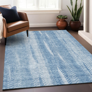 Piper Looms Mayfield Stripes AMF694 Sky Machine Washable Area Rug Lifestyle Image Feature