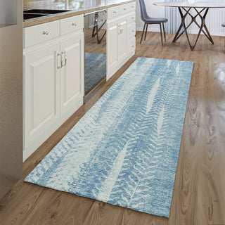 Piper Looms Mayfield Stripes AMF694 Sky Machine Washable Area Rug Runner Lifestyle Image Feature