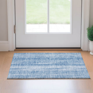 Piper Looms Mayfield Stripes AMF694 Sky Machine Washable Area Rug Scatter Lifestyle Image Feature