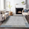 Piper Looms Mayfield Border AMF695 Taupe Machine Washable Area Rug Lifestyle Image Feature