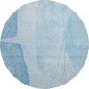 Piper Looms Mayfield Modern AMF696 Blue Machine Washable Area Rug Round Main Image