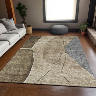Piper Looms Mayfield Modern AMF696 Brown Machine Washable Area Rug Lifestyle Image Feature