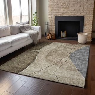 Piper Looms Mayfield Modern AMF696 Brown Machine Washable Area Rug Lifestyle Image Feature