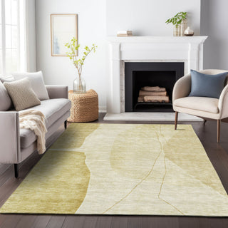 Piper Looms Mayfield Modern AMF696 Gold Machine Washable Area Rug Lifestyle Image Feature