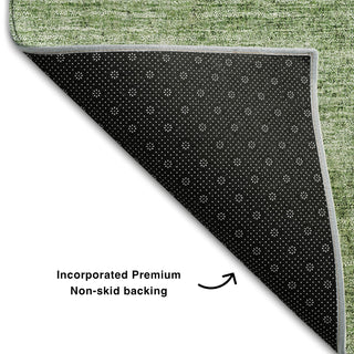 Piper Looms Mayfield Modern AMF696 Green Machine Washable Area Rug Backing Image