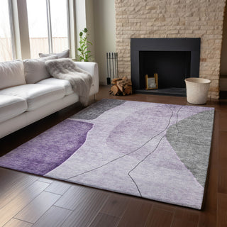Piper Looms Mayfield Modern AMF696 Purple Machine Washable Area Rug Lifestyle Image Feature