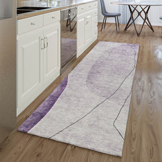 Piper Looms Mayfield Modern AMF696 Purple Machine Washable Area Rug Runner Lifestyle Image Feature
