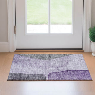 Piper Looms Mayfield Modern AMF696 Purple Machine Washable Area Rug Scatter Lifestyle Image Feature