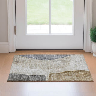 Piper Looms Mayfield Modern AMF696 Taupe Machine Washable Area Rug Scatter Lifestyle Image Feature