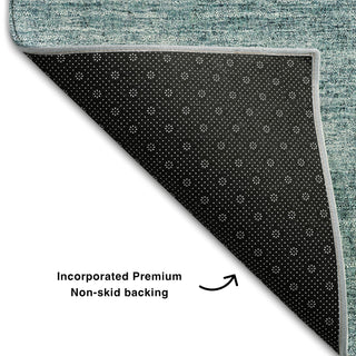 Piper Looms Mayfield Modern AMF696 Teal Machine Washable Area Rug Backing Image