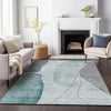 Piper Looms Mayfield Modern AMF696 Teal Machine Washable Area Rug Lifestyle Image Feature