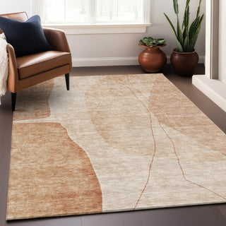 Piper Looms Mayfield Modern AMF696 Terracotta Machine Washable Area Rug Lifestyle Image Feature