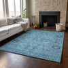 Piper Looms Mayfield Oriental AMF697 Blue Machine Washable Area Rug Lifestyle Image Feature