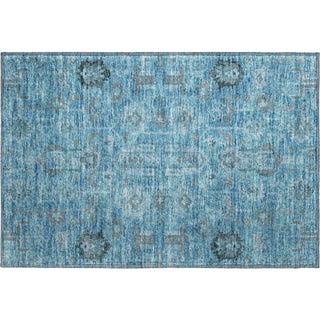 Piper Looms Mayfield Oriental AMF697 Blue Machine Washable Area Rug Scatter Main Image