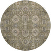 Piper Looms Mayfield Oriental AMF697 Brown Machine Washable Area Rug Round Main Image
