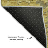 Piper Looms Mayfield Oriental AMF697 Gold Machine Washable Area Rug Backing Image
