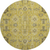Piper Looms Mayfield Oriental AMF697 Gold Machine Washable Area Rug Round Main Image