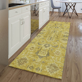 Piper Looms Mayfield Oriental AMF697 Gold Machine Washable Area Rug Runner Lifestyle Image Feature