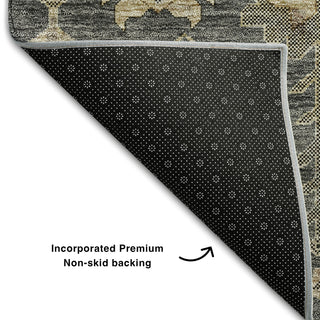 Piper Looms Mayfield Oriental AMF697 Gray Machine Washable Area Rug Backing Image
