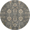 Piper Looms Mayfield Oriental AMF697 Gray Machine Washable Area Rug Round Main Image