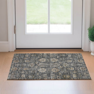 Piper Looms Mayfield Oriental AMF697 Gray Machine Washable Area Rug Scatter Lifestyle Image Feature