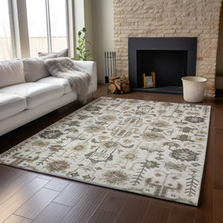 Piper Looms Mayfield Oriental AMF697 Ivory Machine Washable Area Rug Lifestyle Image Feature