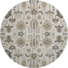 Piper Looms Mayfield Oriental AMF697 Ivory Machine Washable Area Rug Round Main Image