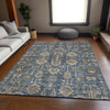 Piper Looms Mayfield Oriental AMF697 Navy Machine Washable Area Rug Lifestyle Image Feature
