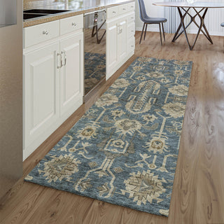 Piper Looms Mayfield Oriental AMF697 Navy Machine Washable Area Rug Runner Lifestyle Image Feature