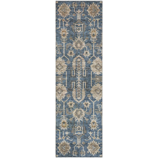 Piper Looms Mayfield Oriental AMF697 Navy Machine Washable Area Rug Runner Main Image