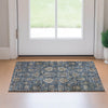 Piper Looms Mayfield Oriental AMF697 Navy Machine Washable Area Rug Scatter Lifestyle Image Feature