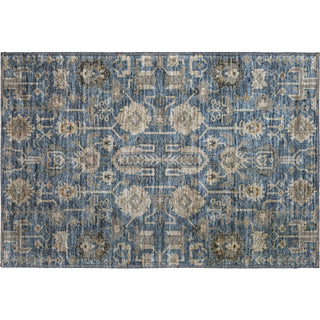 Piper Looms Mayfield Oriental AMF697 Navy Machine Washable Area Rug Scatter Main Image