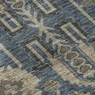 Piper Looms Mayfield Oriental AMF697 Navy Machine Washable Area Rug Swatch Image