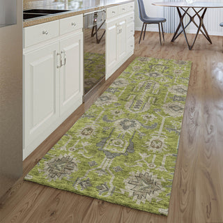 Piper Looms Mayfield Oriental AMF697 Olive Machine Washable Area Rug Runner Lifestyle Image Feature