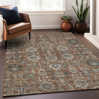 Piper Looms Mayfield Oriental AMF697 Paprika Machine Washable Area Rug Lifestyle Image Feature