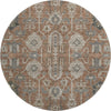Piper Looms Mayfield Oriental AMF697 Paprika Machine Washable Area Rug Round Main Image