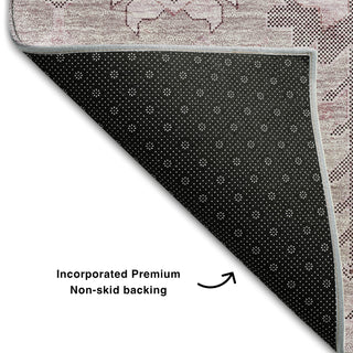 Piper Looms Mayfield Oriental AMF697 Pink Machine Washable Area Rug Backing Image
