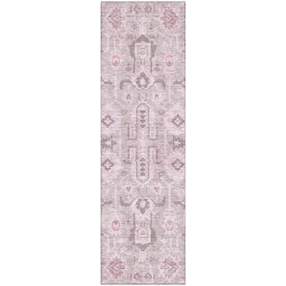 Piper Looms Mayfield Oriental AMF697 Pink Machine Washable Area Rug Runner Main Image