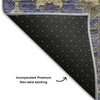 Piper Looms Mayfield Oriental AMF697 Purple Machine Washable Area Rug Backing Image