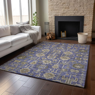 Piper Looms Mayfield Oriental AMF697 Purple Machine Washable Area Rug Lifestyle Image Feature