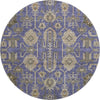 Piper Looms Mayfield Oriental AMF697 Purple Machine Washable Area Rug Round Main Image