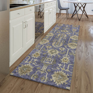 Piper Looms Mayfield Oriental AMF697 Purple Machine Washable Area Rug Runner Lifestyle Image Feature