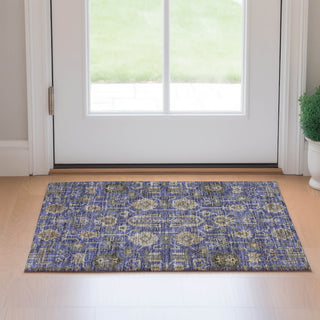 Piper Looms Mayfield Oriental AMF697 Purple Machine Washable Area Rug Scatter Lifestyle Image Feature
