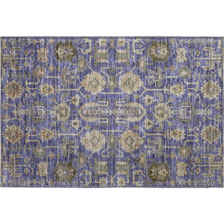 Piper Looms Mayfield Oriental AMF697 Purple Machine Washable Area Rug Scatter Main Image