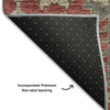 Piper Looms Mayfield Oriental AMF697 Red Machine Washable Area Rug Backing Image