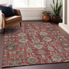 Piper Looms Mayfield Oriental AMF697 Red Machine Washable Area Rug Lifestyle Image Feature